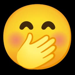 Smiling Eyes With Hand Over Mouth
